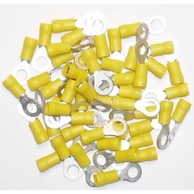 Cosses Electriques A Oeil De 6 Jaunes Sachet De 50 Cosses
