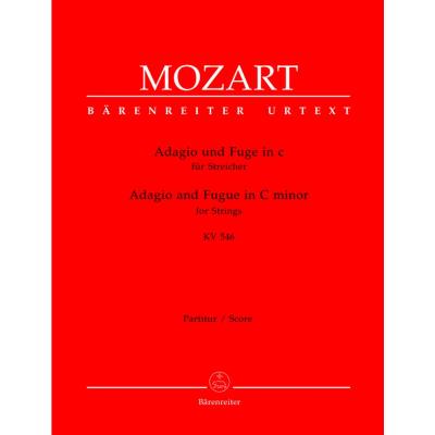 Partitions classique BARENREITER MOZART W.A. - ADAGIO ET FUGUE EN DO MINEUR POUR CORDES KV 546 Ensemble à cordes