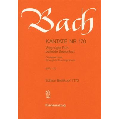 Partitions classique EDITION BREITKOPF BACH J.S. - KANTATE 170 VERGNUGTE RUH - ALTO, PIANO Alto, piano