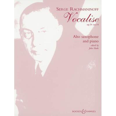 Partitions classique BOOSEY & HAWKES RACHMANINOFF S. - VOCALISE OP. 34/14 - ALTO SAXOPHONE AND PIANO Saxophone