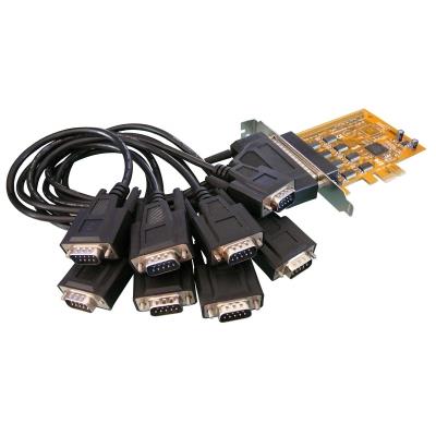 Carte Contrôleur SERIE RS232 Sur Port PCI-E 8 ports Série sur pieuvre - Chipset EXAR XR17V358
