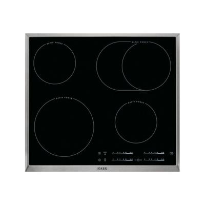 AEG HK654850XB vitrocéramique - 60 cm - vitrocéramique - avec garnitures en acier inoxydable