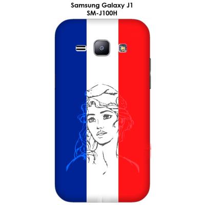 Coque Samsung Galaxy J1 - SM-J100H Marianne bleu, blanc rouge