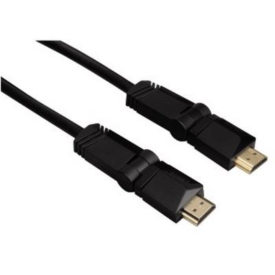 Hama-câble hdmi™ haute vitesse, mâle - mâle, orientable, plaqué or, ethernet, 3m