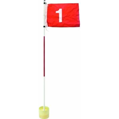 Longridge fanion et putting cup golf rouge blanc