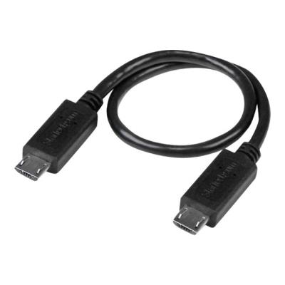 StarTech.com 20 cm USB OTG kabel - Micro USB naar Mini USB - M/M - USB OTG mobiele adapter kabel - USB-kabel - 20.32 cm