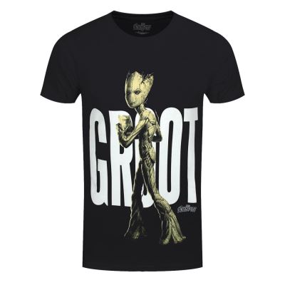 The Avengers T-Shirt Avengers Infinity War Teen Groot Homme Noir