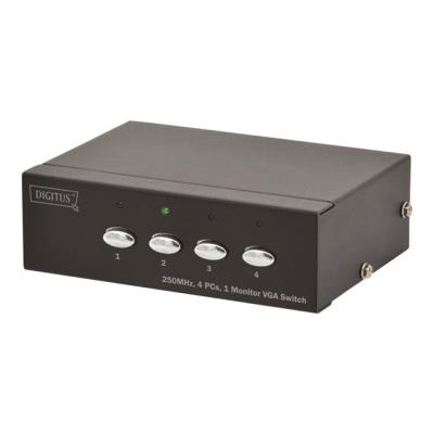 DIGITUS DS-45100 - monitorschakelaar - 4 poorten - desktop