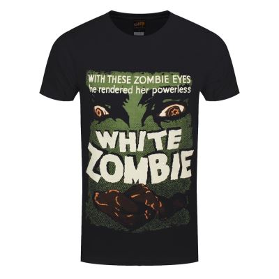 Plan 9 T-Shirt White Zombie Homme Noir