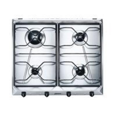 Smeg SV564-3 table de cuisson au gaz - 60 cm - inox - inox