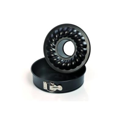 MOULE À MANQUÉ - 2 FONDS - D: 24 CM - NOIR