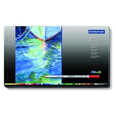 Staedtler Karat 125 M60 Crayons De Couleur Aquarellables Boîte Métal De 60 Pièces