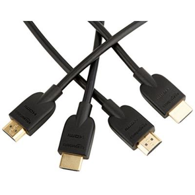 AmazonBasics Lot de 2 câbles HDMI haut débit 0,9 m (standard le plus récent)