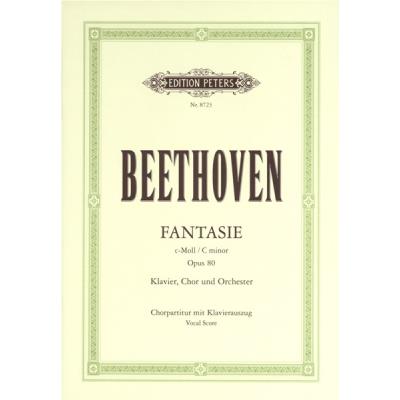 Partitions classique EDITION PETERS BEETHOVEN LUDWIG VAN - FANTASIA IN C MINOR OP.80 - MIXED CHOIR (PAR 10 MINIMUM) Choeur et ensemble vocal