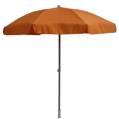 Parasol rond centré coloris Orange - Dim : H 215 x D 200/8 cm-PEGANE-