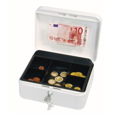 Wedo 145200h caissette à monnaie à 5 compartiments avec clip 20 x 16 x 9 cm blanc