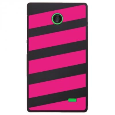 Coque rigide pour Nokia X avec impression Motifs bandes fushias