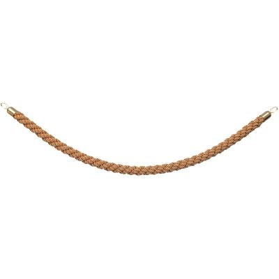 Corde tressée bronze pour poteaux d'accueil or 1,5m