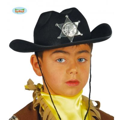 Chapeau shérif enfant noir