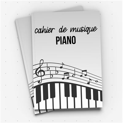 Cahier de Musique Piano A4: 110 Pages à Double Portée en Clef de Sol et Fa  ( 5x2 Portées par Page), Carnet de Partitions Vierges pour Piano