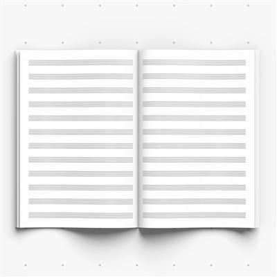 Cahier de musique piano : partition vierge avec portées - 120 pages -  Format A4 (21 x 29,7 cm) OverBooker - relié - OverBooker - Achat Livre