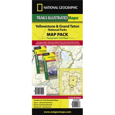 Yellowstone/Grand Teton National Parks, Map Pack Bundle Trails Illustrated National Parks (National Geographic Trails Illustrated Topographic Map) (Map)