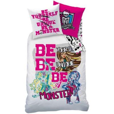 Housse de couette et taie d'oreiller 140X200 cm MONSTER HIGH 100% coton