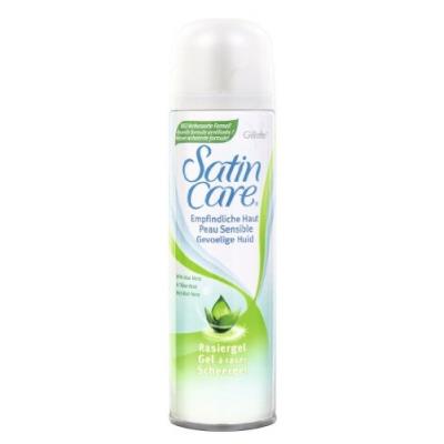 Gillette satin care gel à raser peau sensible 200 ml lot de 2 131085