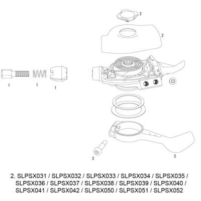 Sram mtb 2 x0 vitesse trigger gauche de couvercle argent argent n a