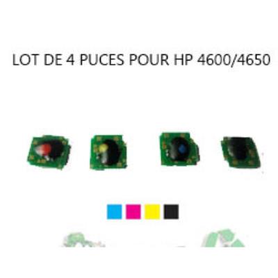 LASER- HP Lot de 4 Puces NOIR+ COULEUR Toner LaserJet 4600/4650