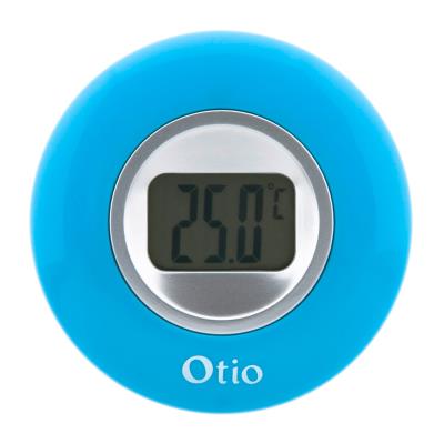 Otio thermomètre d'intérieur avec écran LCD 77 mm bleu