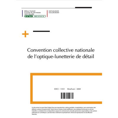 Convention collective nationale Optique Septembre 2018 + Grille de Salaire