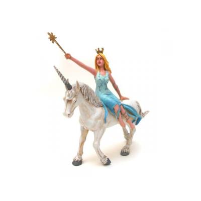 PLASTOY - Fée bleue sur la licorne