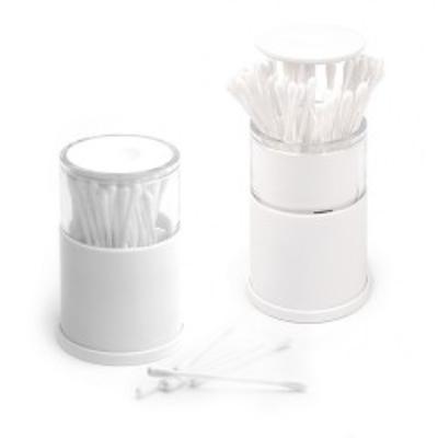 Distributeur de coton tiges blanc