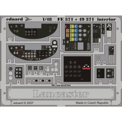 MAQUETTE LANCASTER INTERIOR TAMIYA /48 EDUARD FE371