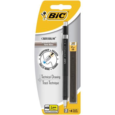 BIC Porte mines rechargeable CRITERIUM Luxe Silver HB 2 mm - Crayon &  porte-mine - LDLC
