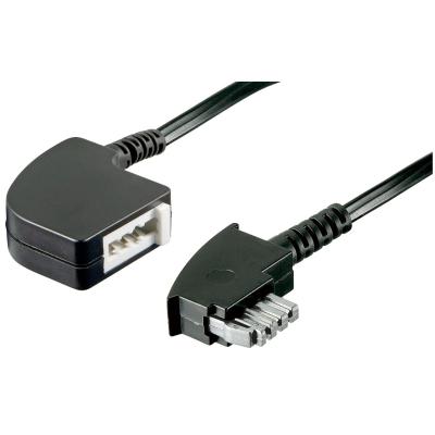 Wentronic rallonge tae 6 broches fiche tae-n vers prise tae-n 15m noir goobay 68001