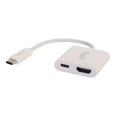 C2G USB-C To HDMI Audio/Video Adapter Converter With Power Delivery externe video-adapter - wit