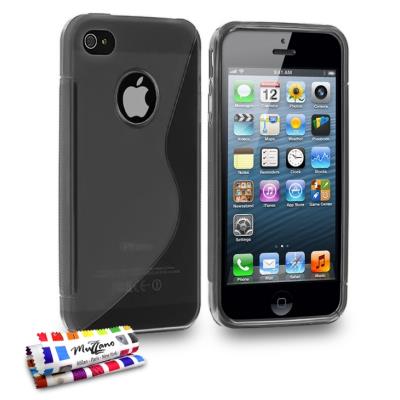 Coque Souple ORIGINALE Ultra Fine Gris , Le S,  Premium de MUZZANO pour APPLE IPHONE 5