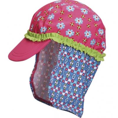 capuchon résistant aux UV bleu/rose 53 cm