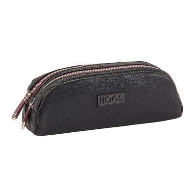 Moos Luxe Noir Fourre-tout 2 férmetures éclair 22x