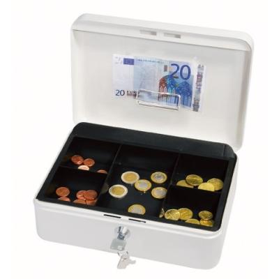 Wedo 145300h caissette à monnaie à 5 compartiments avec clip 25 x 18 x 9 cm blanc