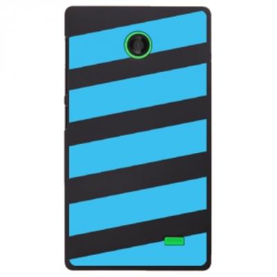 Coque rigide pour Nokia X avec impression Motifs bandes bleues