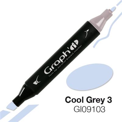 Marqueur à l'alcool graph'it 9103 cool grey 3 - graph it