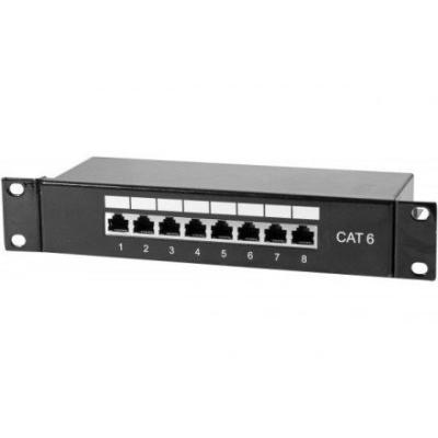 Générique Noir Panneau De Brassage Cat6 8 Ports 10Pouces