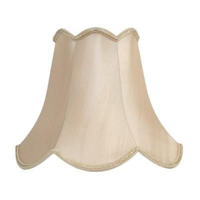 Oaks Lighting Abat-Jour Festonné Imitation Soie Sable 30,5 Cm