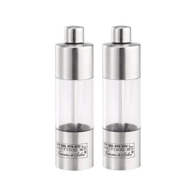 Set de salière et moulin à poivre en inox