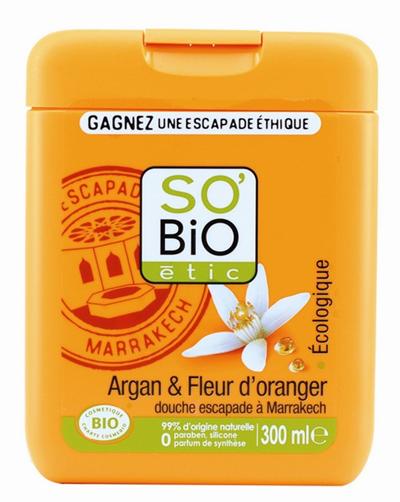 So'Bio Etic - Gel douche, Argan et Fleur d'oranger, Escapade à Marrakech, 300 ml