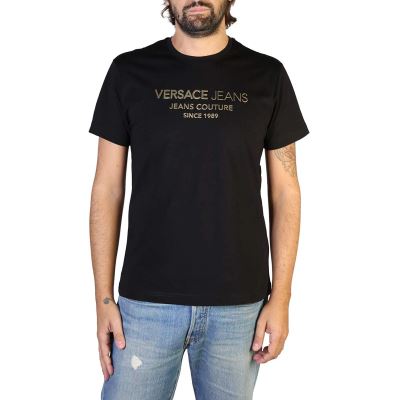 Versace Jeans - T-Shirt - Manches Courtes - Homme Blanc Blanc/doré Medium - Noir - L