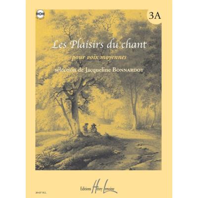 Partitions classique LEMOINE BONNARDOT JACQUELINE - LES PLAISIRS DU CHANT VOL.3A + CD - VOIX MOYENNE, PIANO Alto, piano
